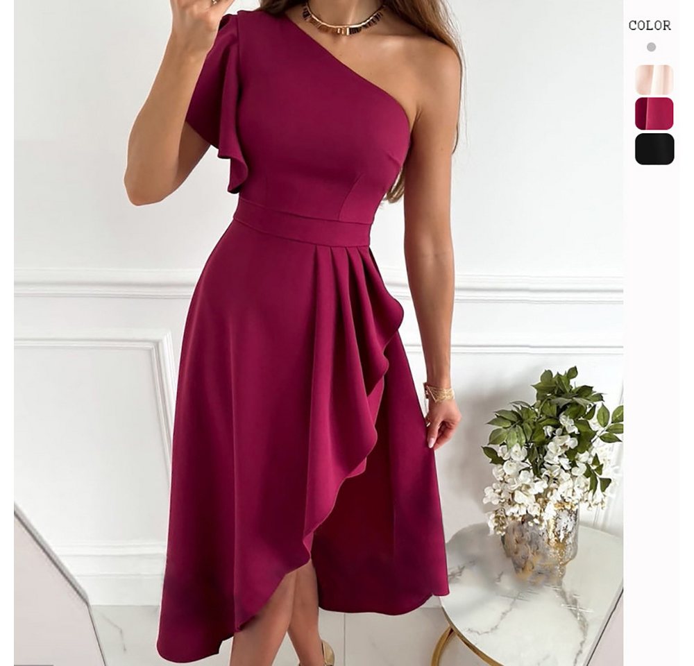 BlauWave Maxikleid asymmetrisches Kleid für Damen (1-tlg., Schultern, ohne günstig online kaufen