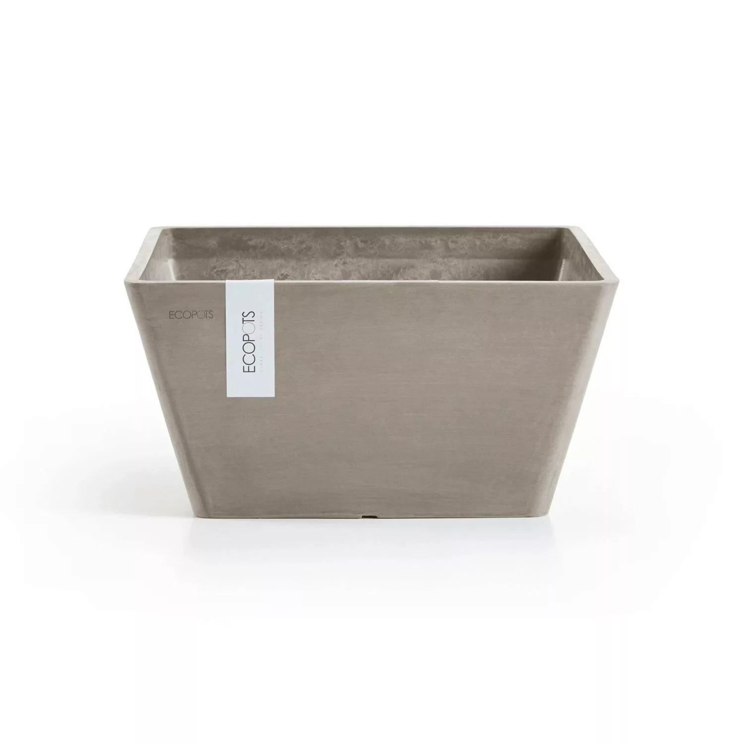 Ecopots Pflanzschale Berlin Quadratisch Braungrau 41 cm x 18 cm günstig online kaufen