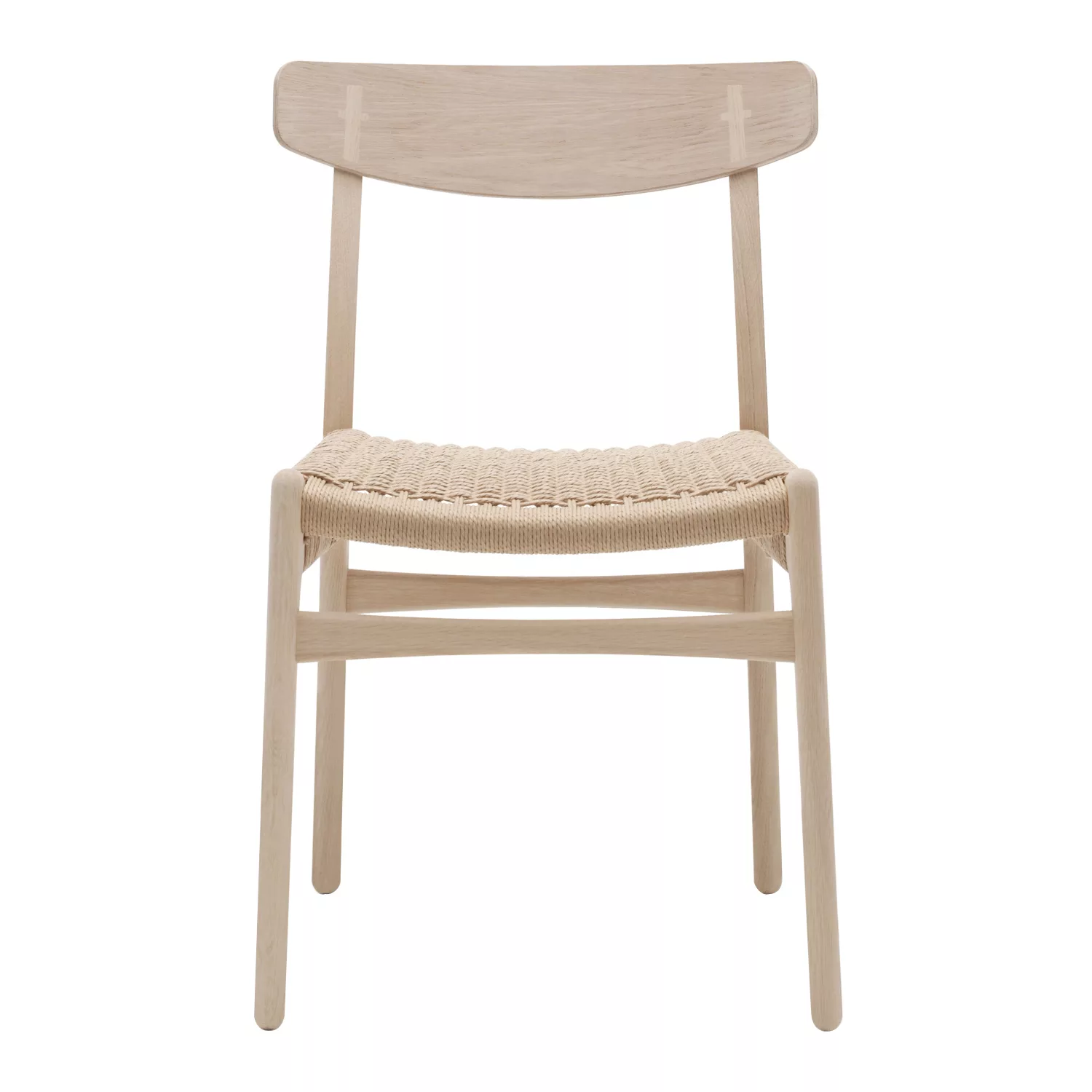 Carl Hansen - CH23 Chair Gestell Eiche - Eiche geseift/Geflecht Papiergarn günstig online kaufen