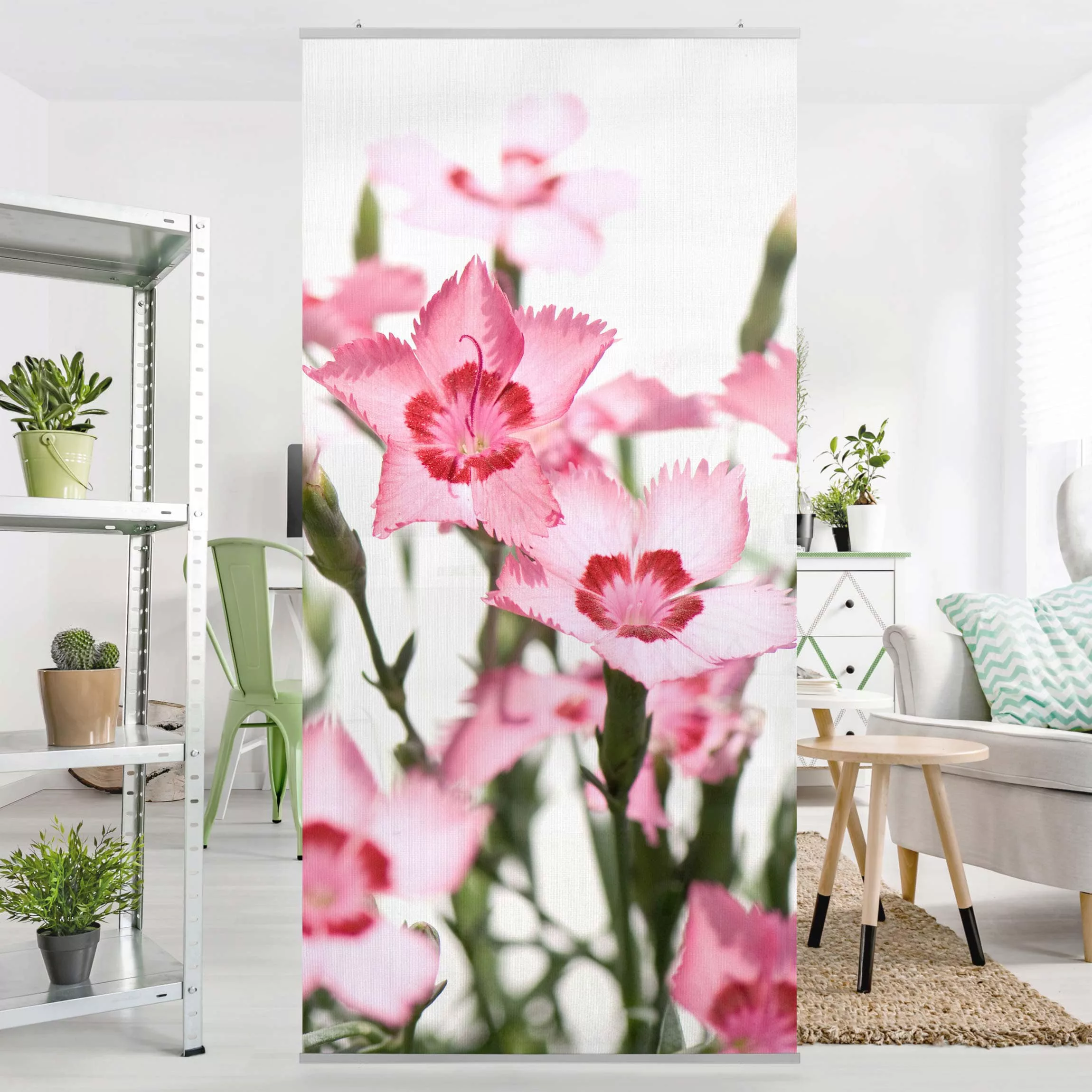 Raumteiler Blumen Pink Flowers günstig online kaufen