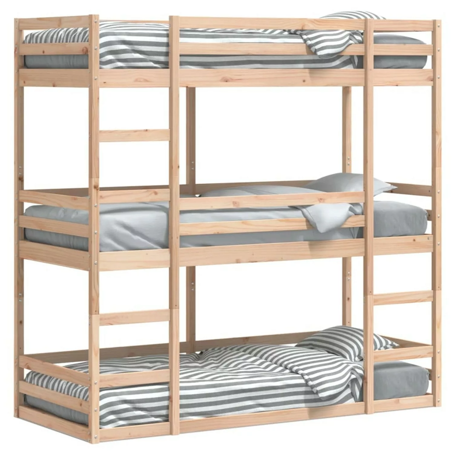 vidaXL Dreifach-Etagenbett 90x190 cm Massivholz Kiefer2102524 günstig online kaufen