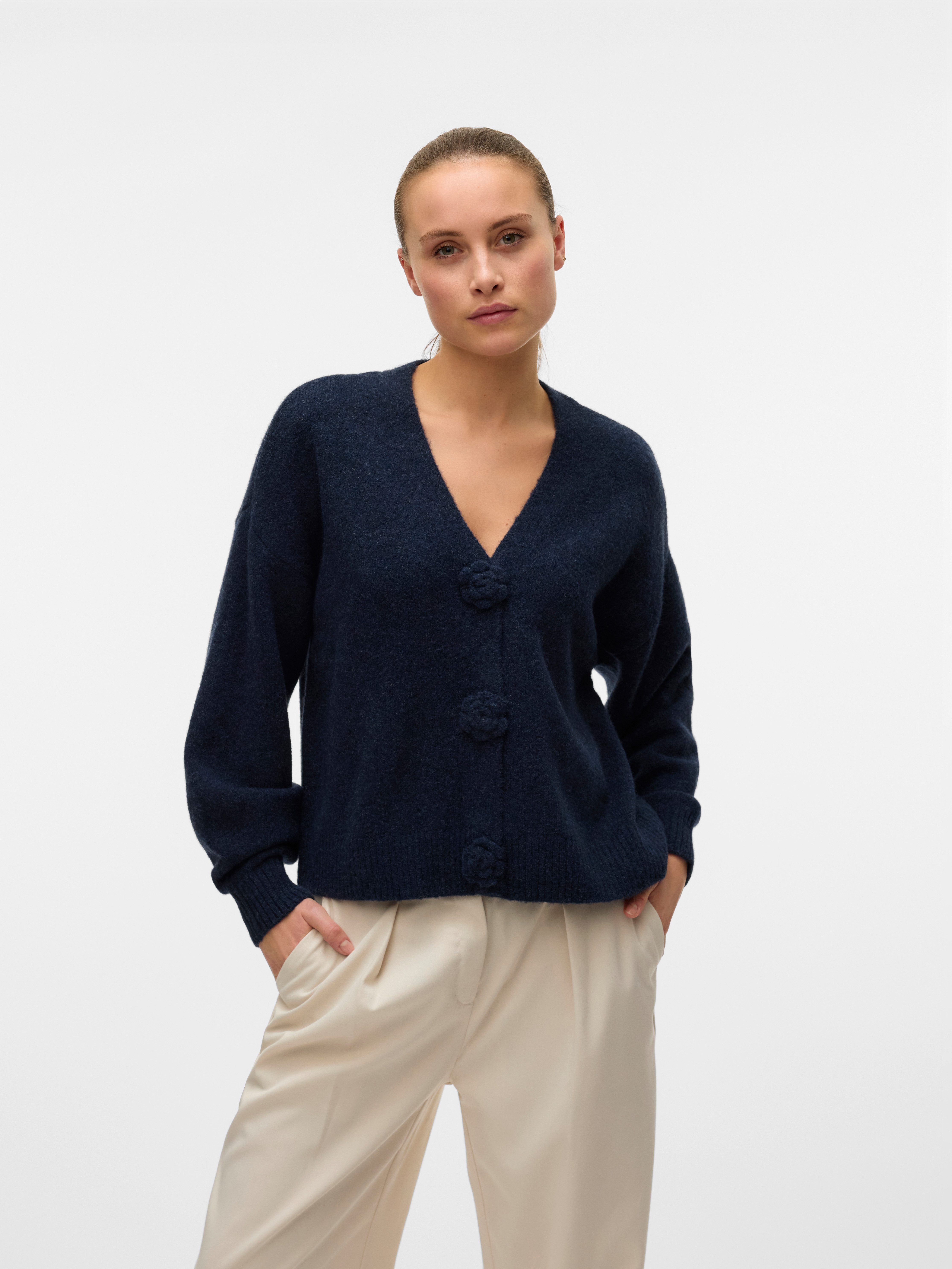 Vero Moda Strickjacke VMCECILY LS V-NECK günstig online kaufen