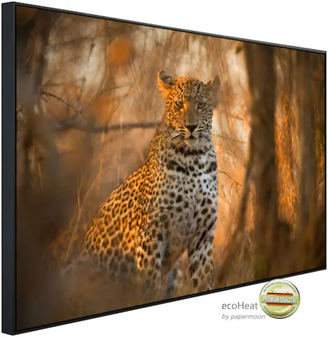 Papermoon Infrarotheizung »Leopard in Wald«, sehr angenehme Strahlungswärme günstig online kaufen
