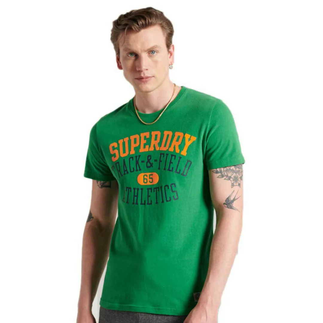 Superdry Track&field Graphic 220 Kurzarm T-shirt L Oregon Green günstig online kaufen