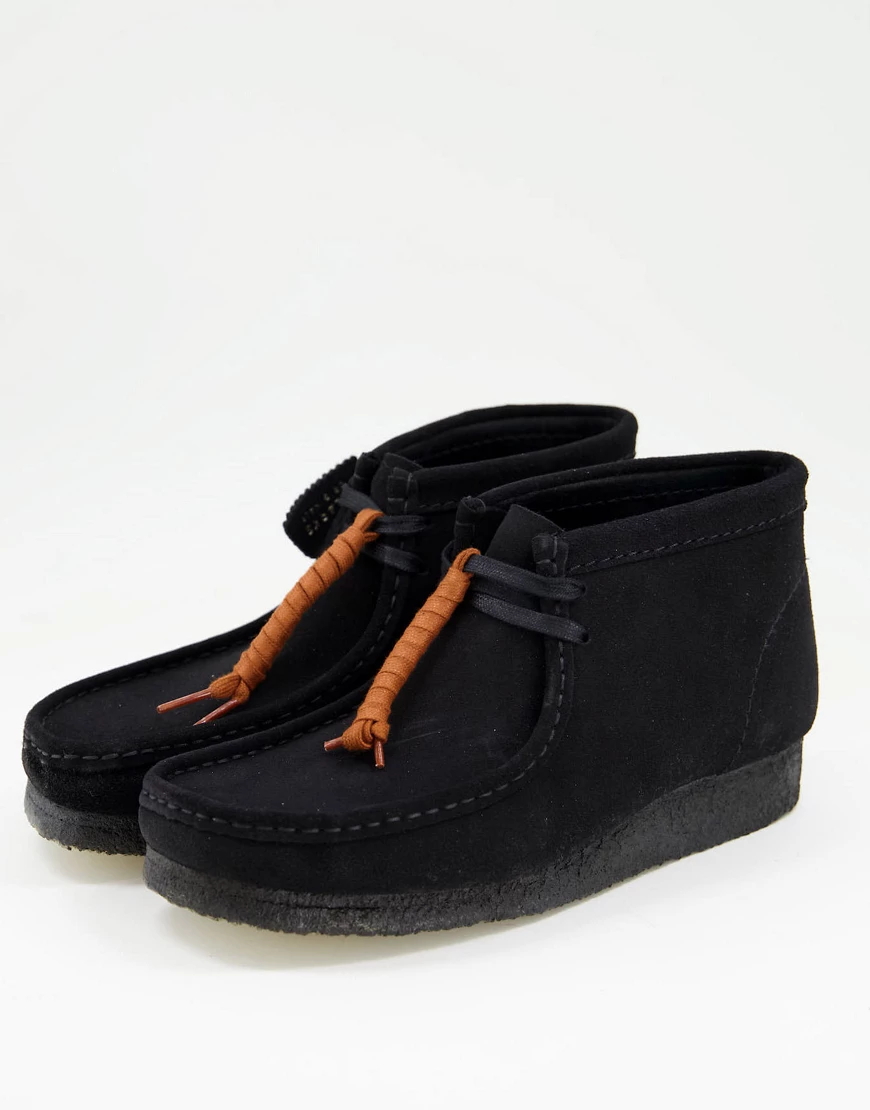 Clarks Originals – Wallabee – Stiefel aus schwarzem Wildleder günstig online kaufen