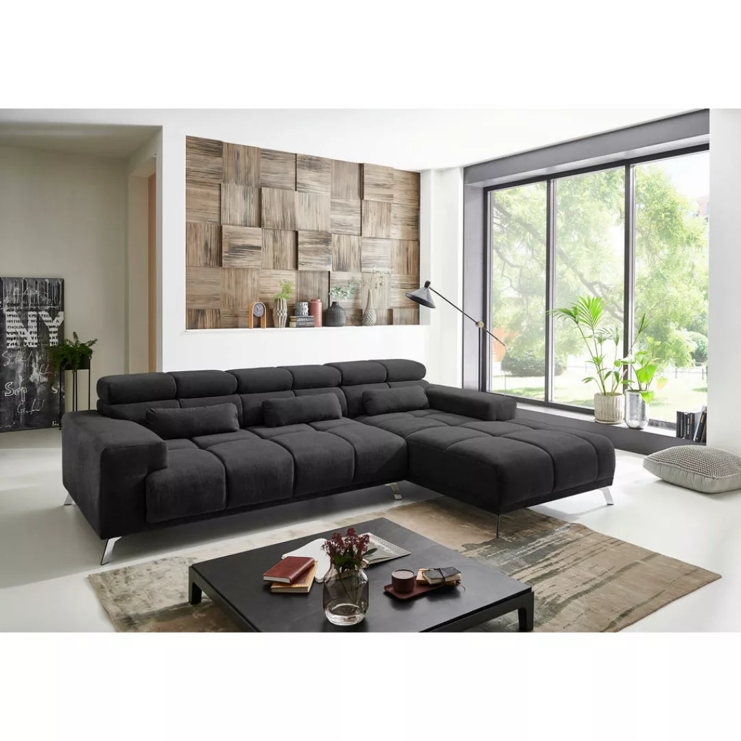 Schlafsofa Lozan schwarz B/H/T/L: ca. 230x49x86x84 cm günstig online kaufen