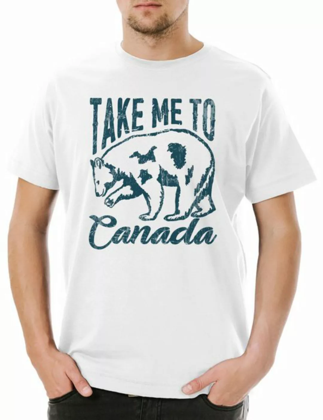 Urban Backwoods Print-Shirt Take Me To Canada Herren T-Shirt Kanada Ahornbl günstig online kaufen