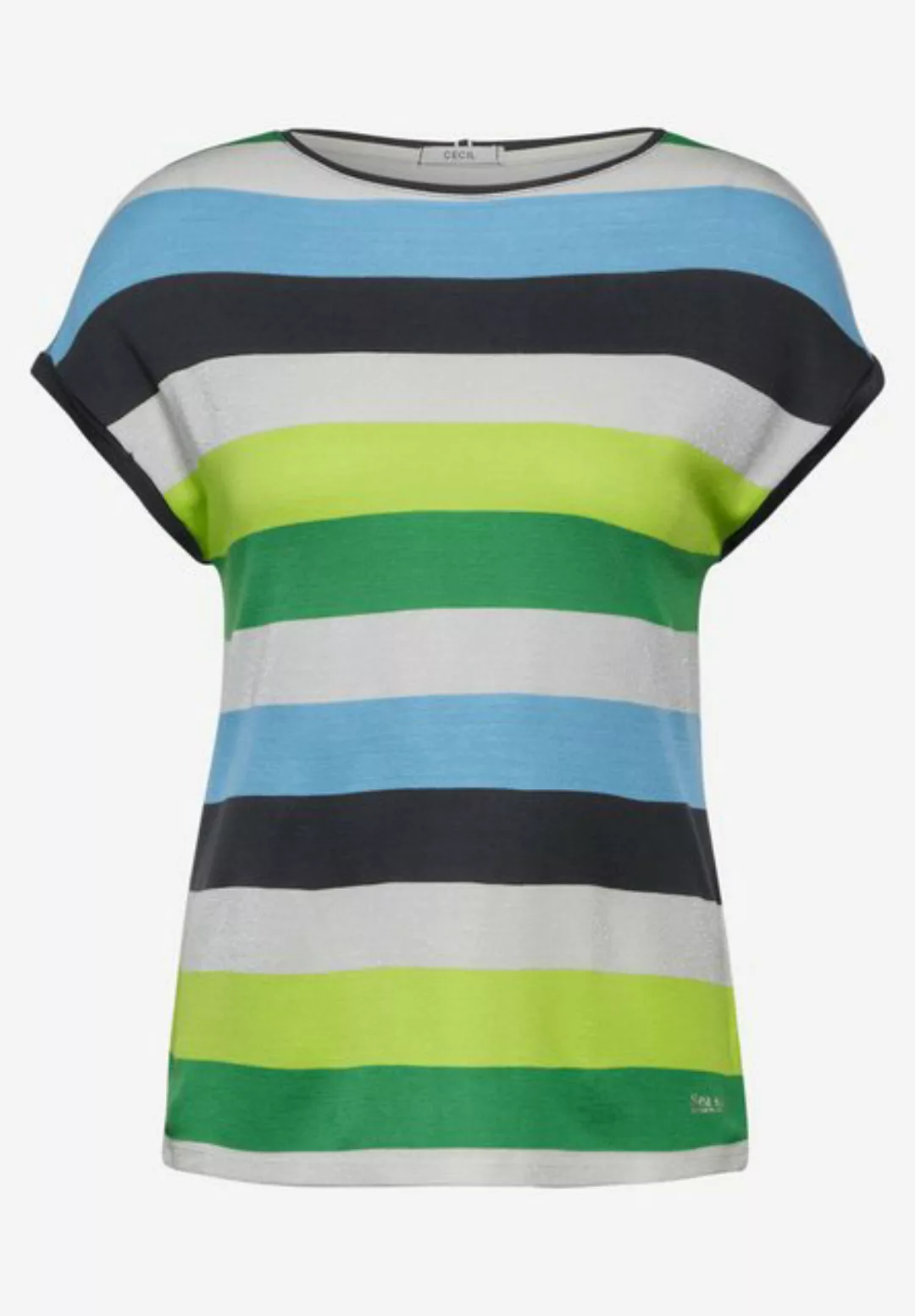 Cecil T-Shirt bold stripe with lurex Shirt günstig online kaufen