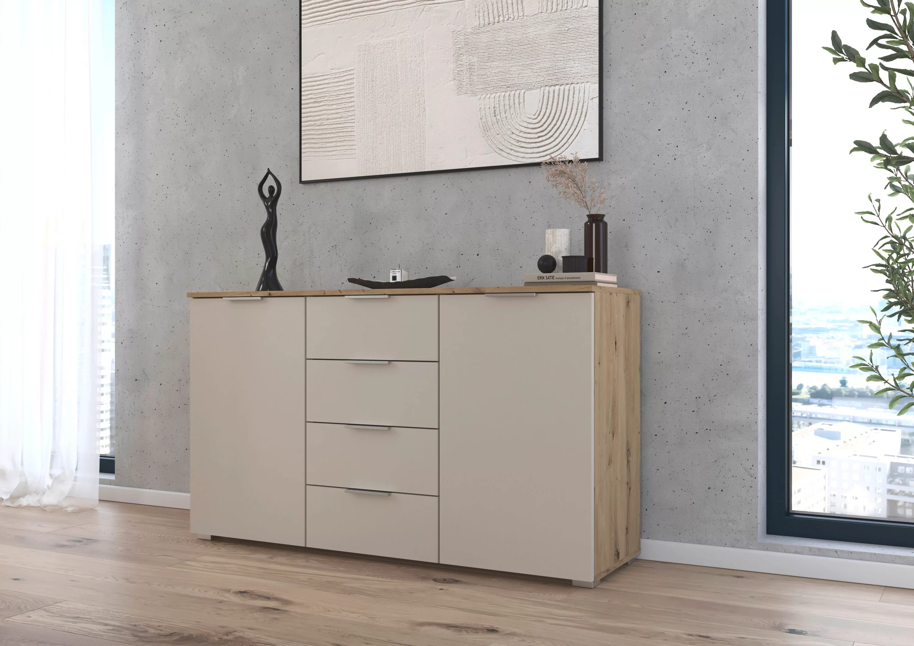 rauch Kommode "Sideboard Schubladenkommode AGORDO mit Dekor- oder Hochglanz günstig online kaufen