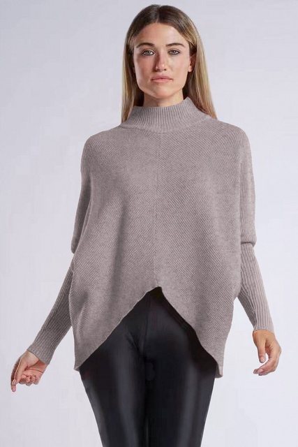 PEKIVESSA Strickpullover Oversized Rippstrick Pullover Damen Fledermausärme günstig online kaufen