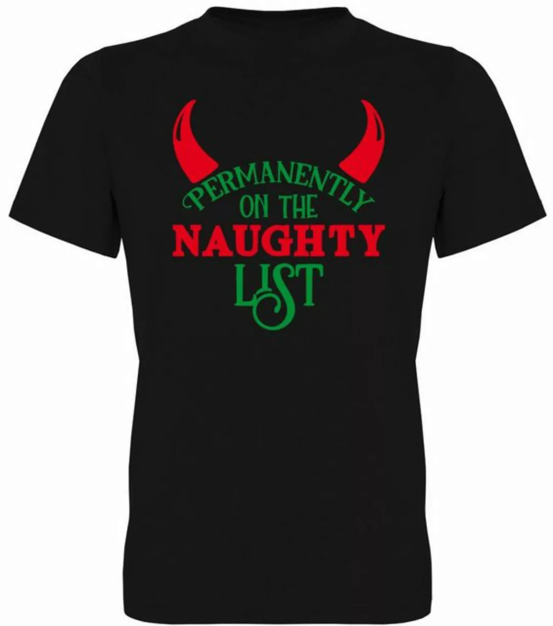 G-graphics T-Shirt Permanently on the Naughty List Herren T-Shirt, mit tren günstig online kaufen