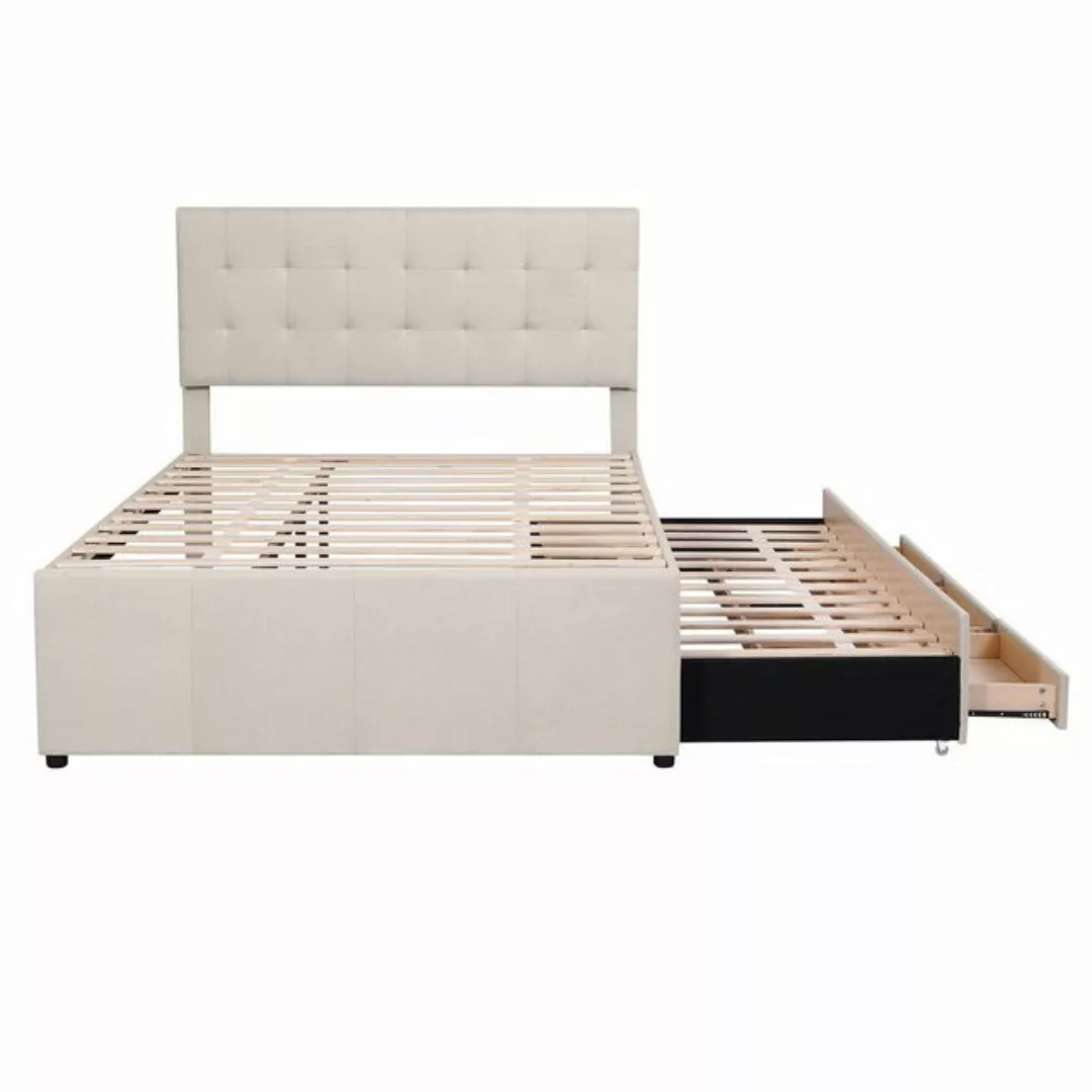 Gotagee Polsterbett Jugendbett 140x200cm Doppelbett Familienbett mit Auszie günstig online kaufen