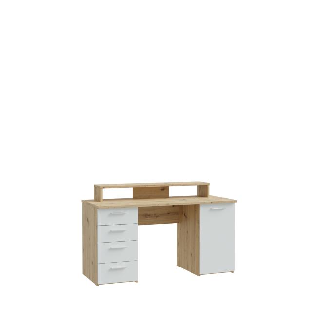 Schreibtisch inkl. 1 Tür und 4 Schubkästen NET 106 von Forte Artisan /Grau günstig online kaufen