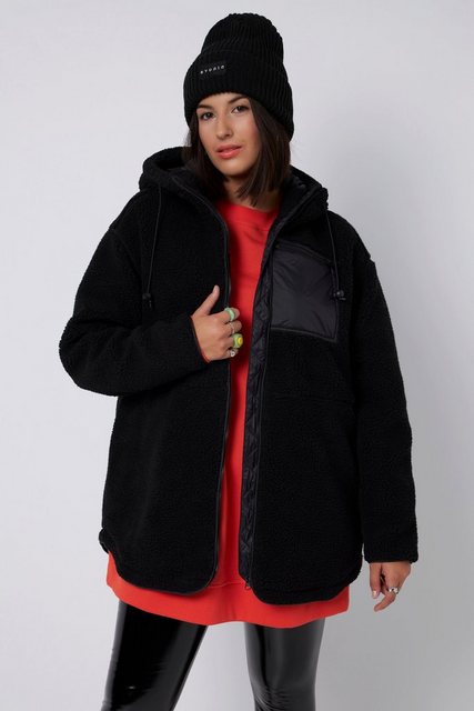 Studio Untold Softshelljacke Teddyjacke oversized Kapuze Langarm günstig online kaufen