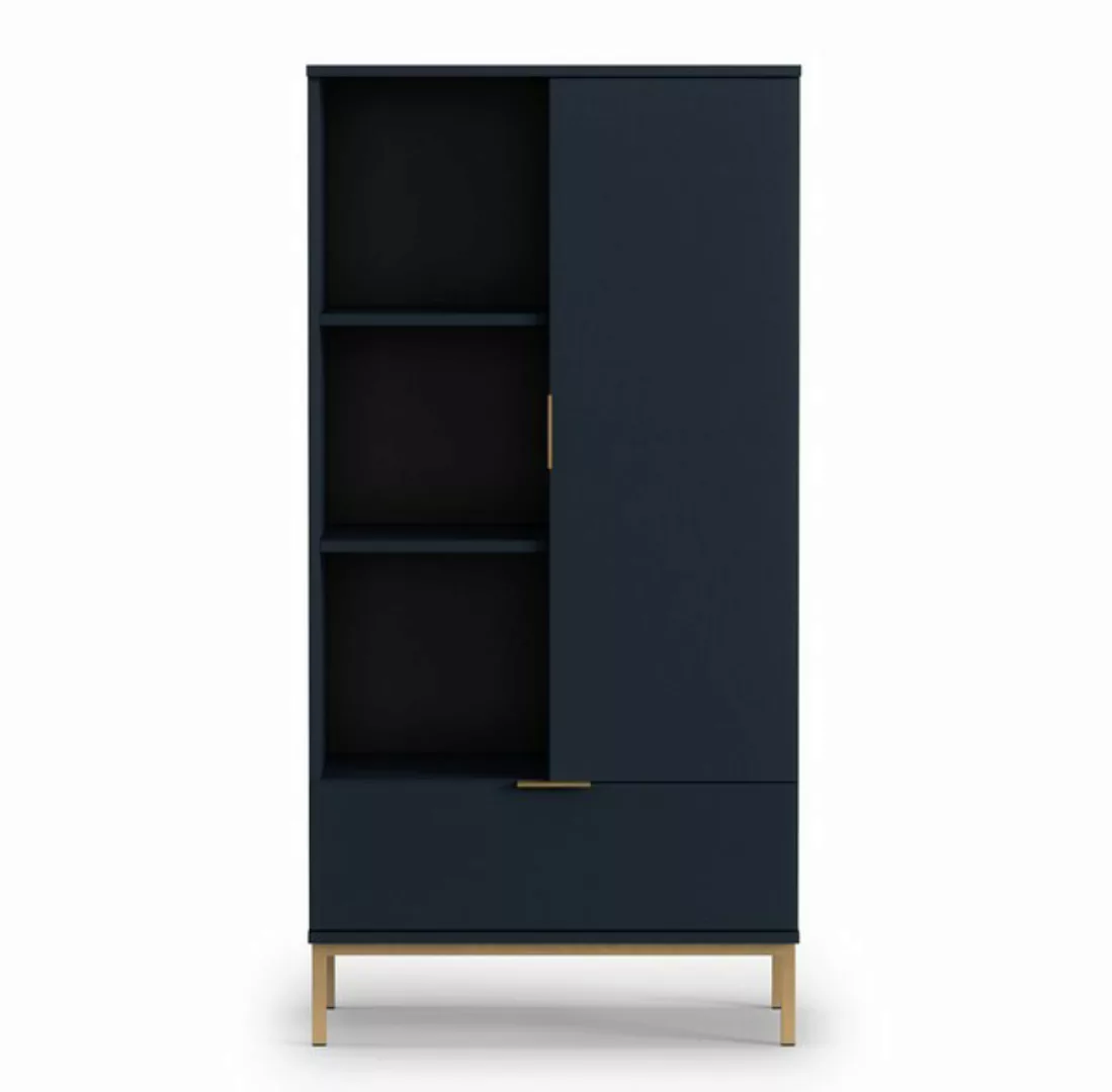 Furnix Glasvitrine FMALAGAS R70 Highboard mit Schublade Tür Marineblau oder günstig online kaufen