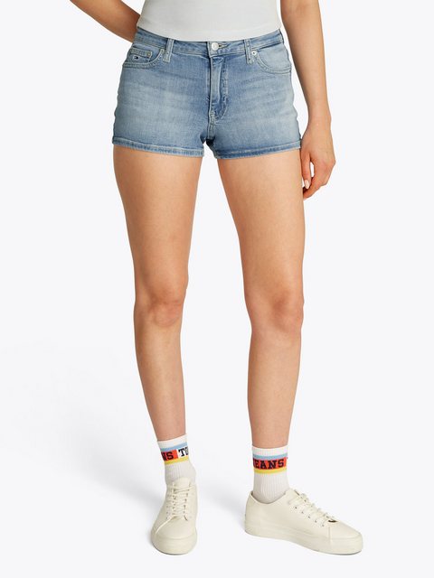 Tommy Jeans Shorts NORA SHORT BI8219 mit Logo-Bage, in blauer Waschung günstig online kaufen