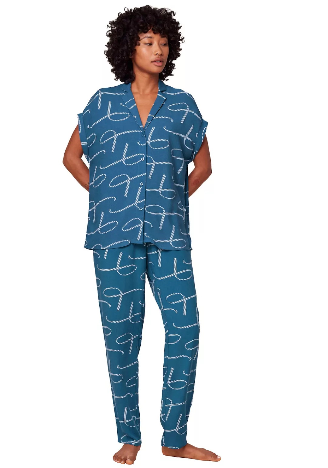Triumph Pyjama "Boyfriend Fit PW 01", (Set, 2 tlg.), Triumph-Logodruck günstig online kaufen