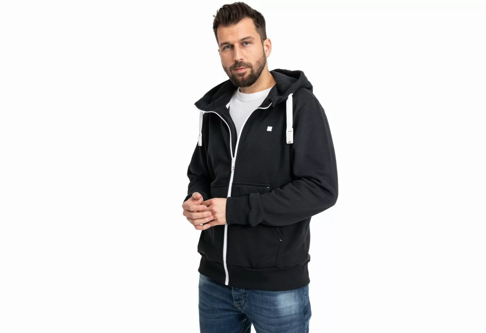 DEPROC Active Stehkragenpullover FinnDC Herren Zip-Hoodie günstig online kaufen