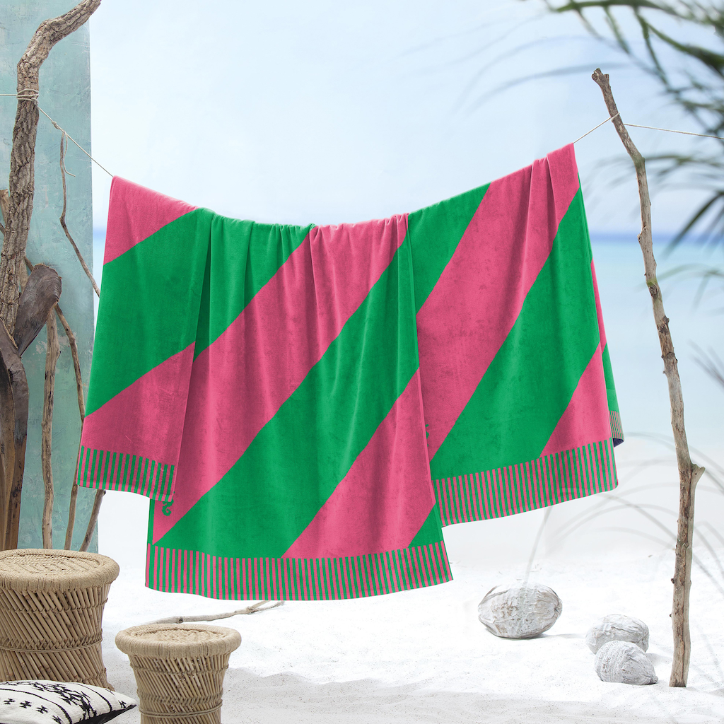 Seahorse Strandtuch »Colorblock Stripe«, (Packung, 1 St.), 100x180, für Str günstig online kaufen