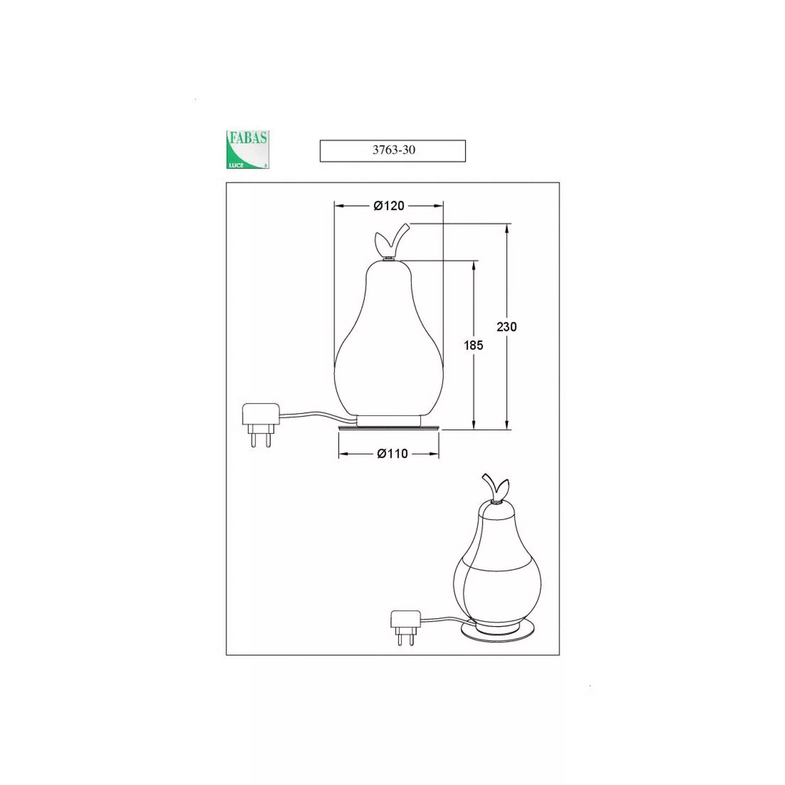 LED-Tischleuchte Wilma, grün/messing, Birnenform, dimmbar günstig online kaufen