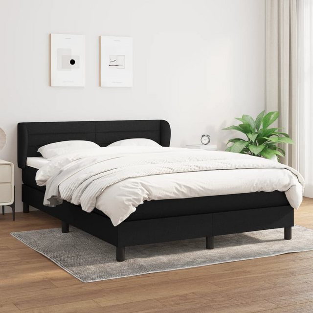 vidaXL Bettgestell Boxspringbett mit Matratze Dunkelbraun 140x200 cm Stoff günstig online kaufen