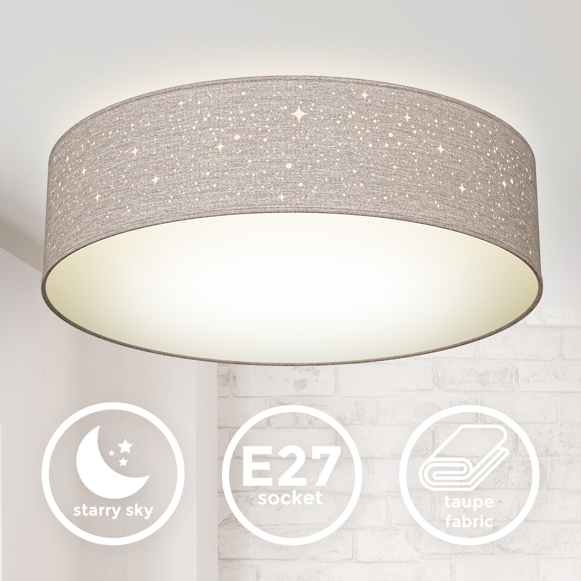 B.K.Licht Deckenleuchte LED Deckenlampe 40W rund günstig online kaufen