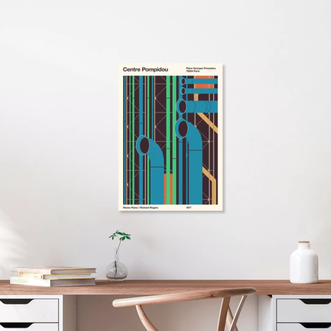 Poster / Leinwandbild - Pompidou günstig online kaufen