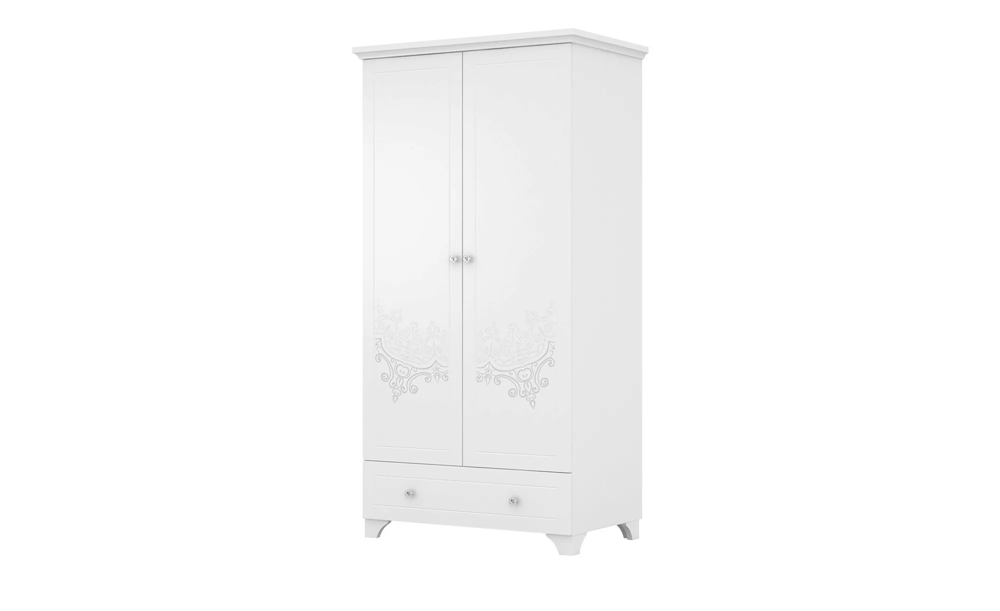 Kleiderschrank  Boho ¦ weiß ¦ Maße (cm): B: 106 H: 205,4 T: 64,6 Schränke > günstig online kaufen