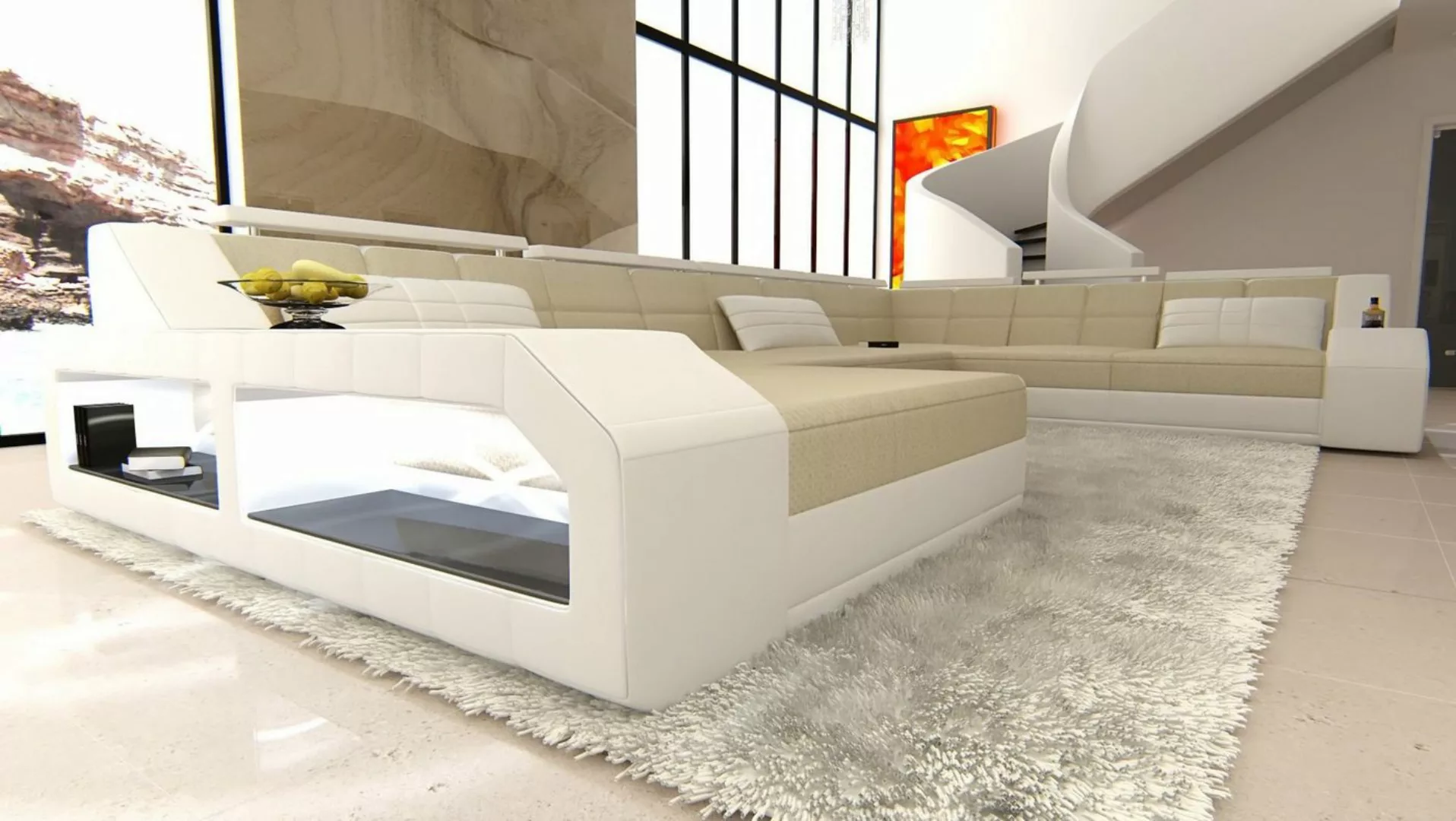 Sofa Dreams Wohnlandschaft Stoffsofa Polstersofa Matera XXL U Form Couch St günstig online kaufen