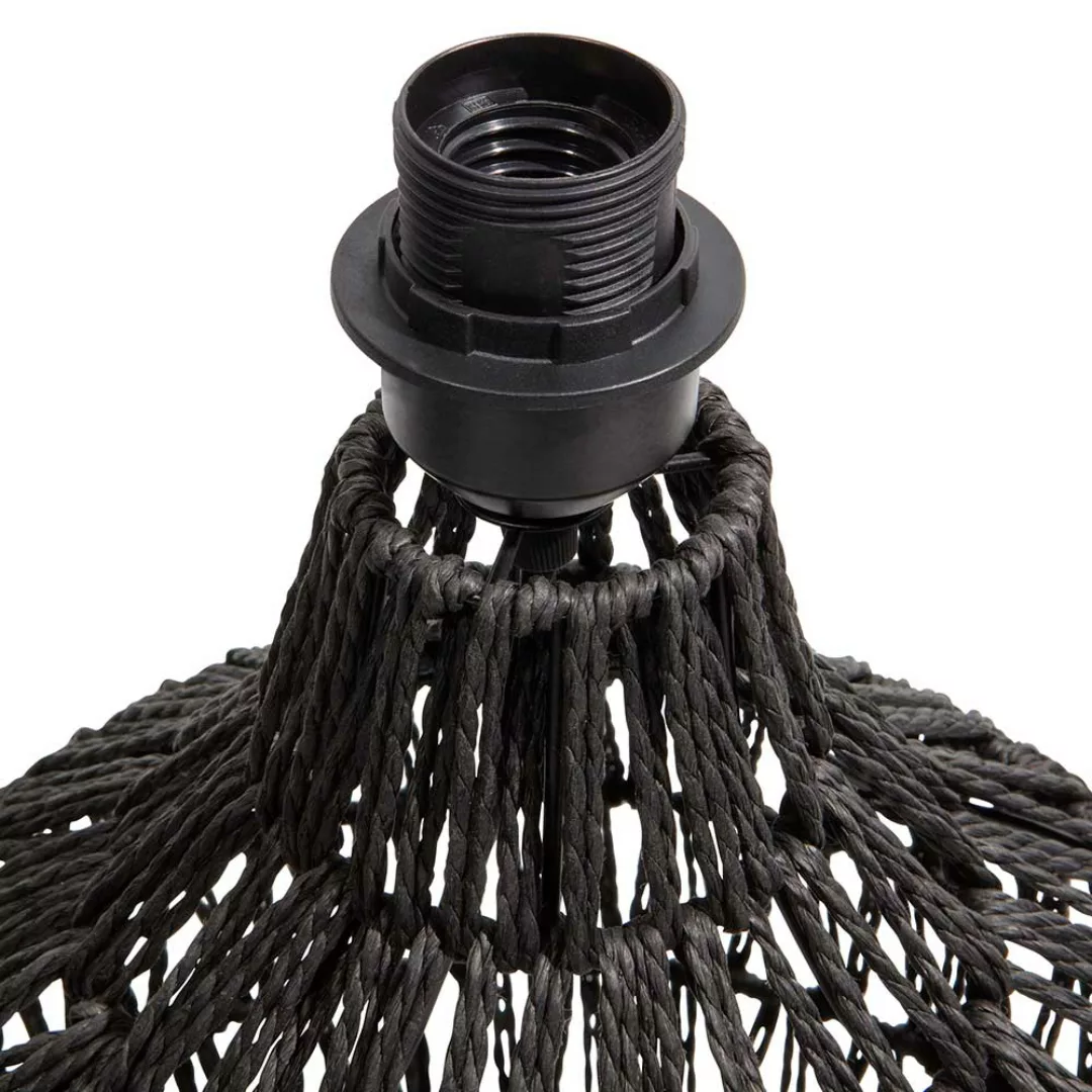 Lampenfuß Kordel Schwarz 44 cm hoch modernem Design günstig online kaufen