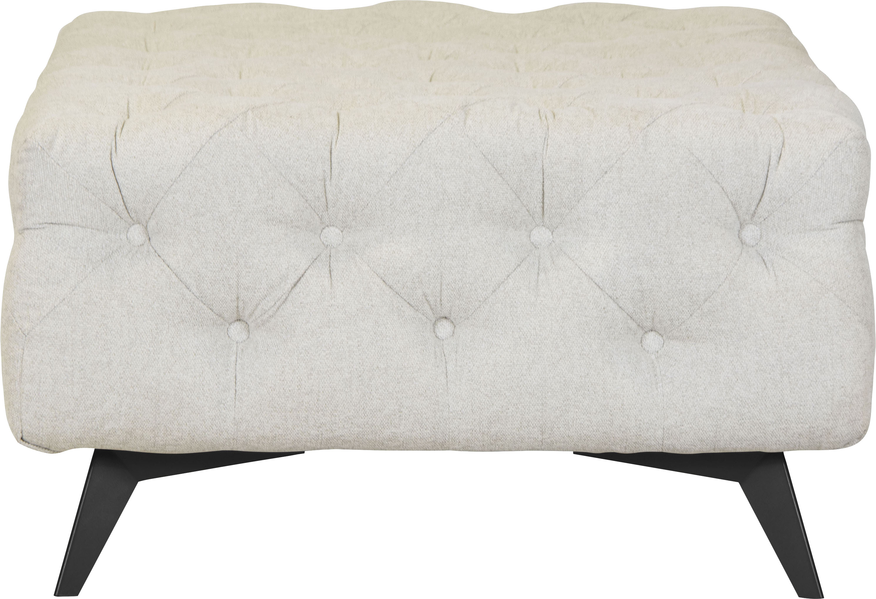 Leonique Polsterhocker "Amaury", Chesterfield-Optik, Breite 80cm, Fußfarbe günstig online kaufen