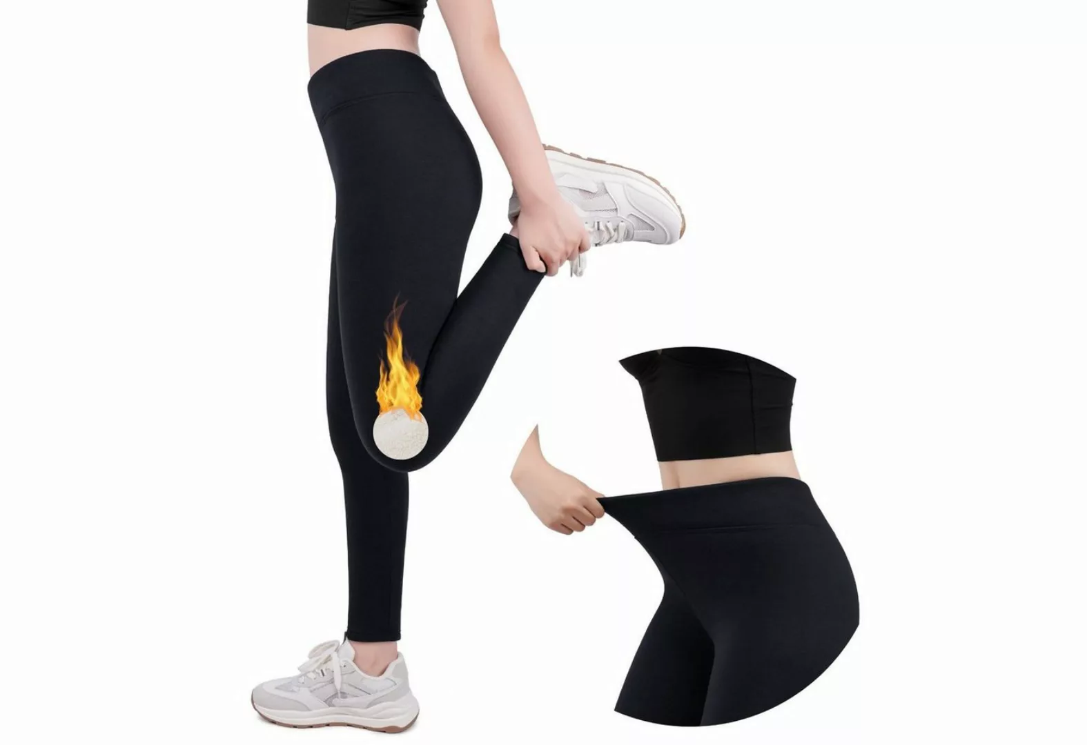 Frentree Thermoleggings Damen mit Fleece Gefütterte Thermo Leggings für Win günstig online kaufen