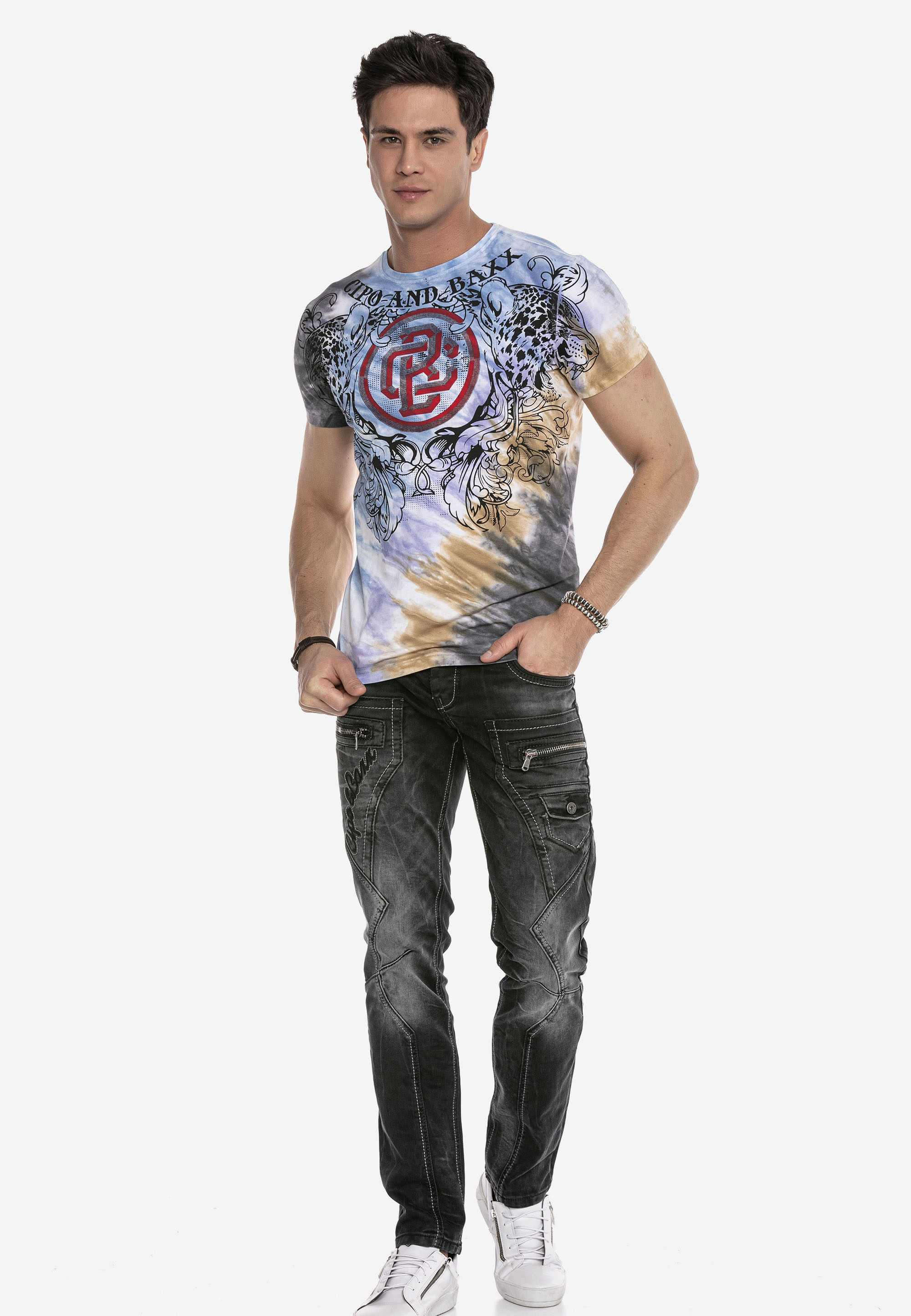 Cipo & Baxx T-Shirt, mit Rock&Pace Aufdruck günstig online kaufen