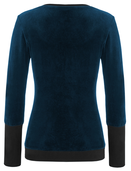 Bio Nicki-pullover - Tiefseeblau - Schwarz günstig online kaufen