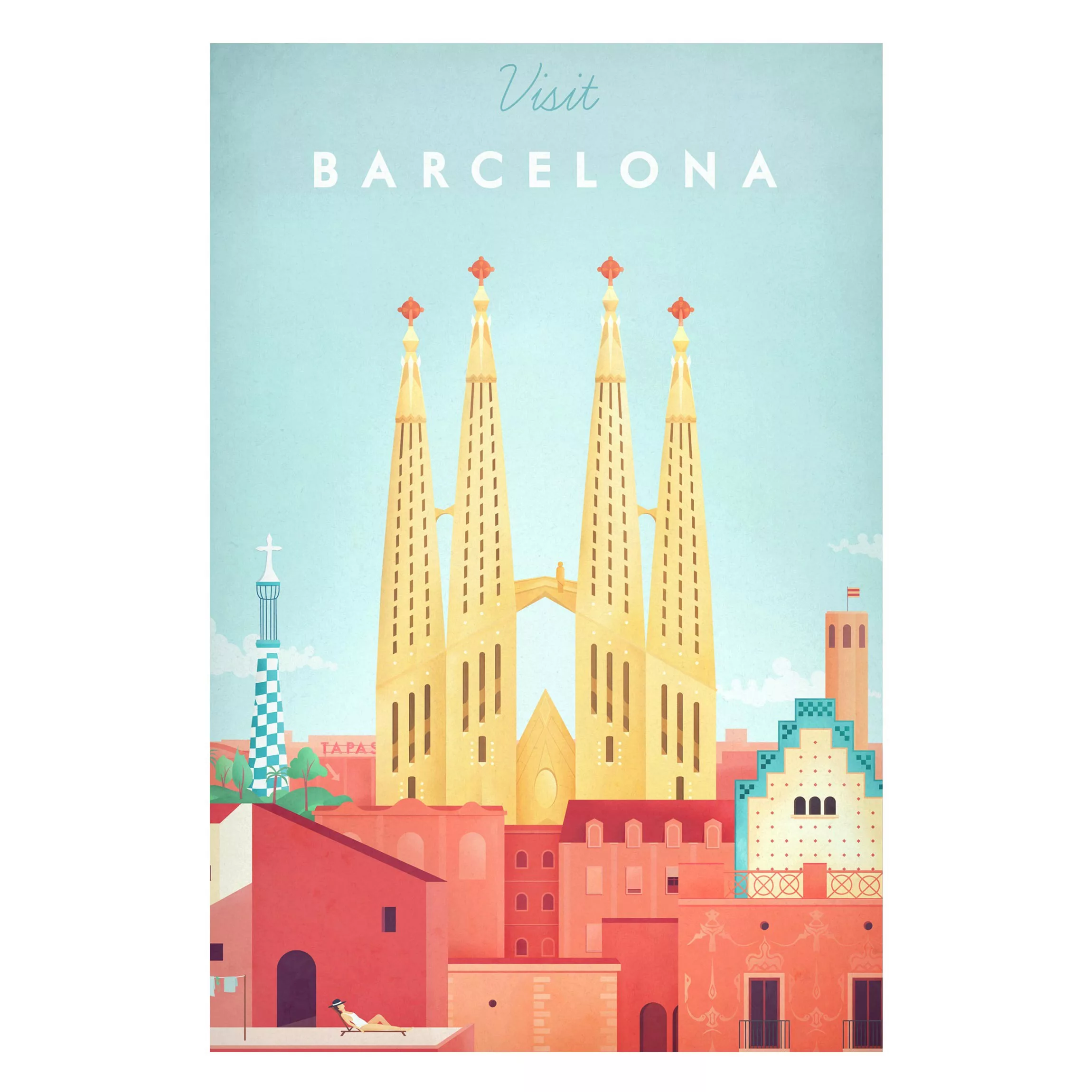 Magnettafel Architektur & Skyline - Hochformat 2:3 Reiseposter - Barcelona günstig online kaufen