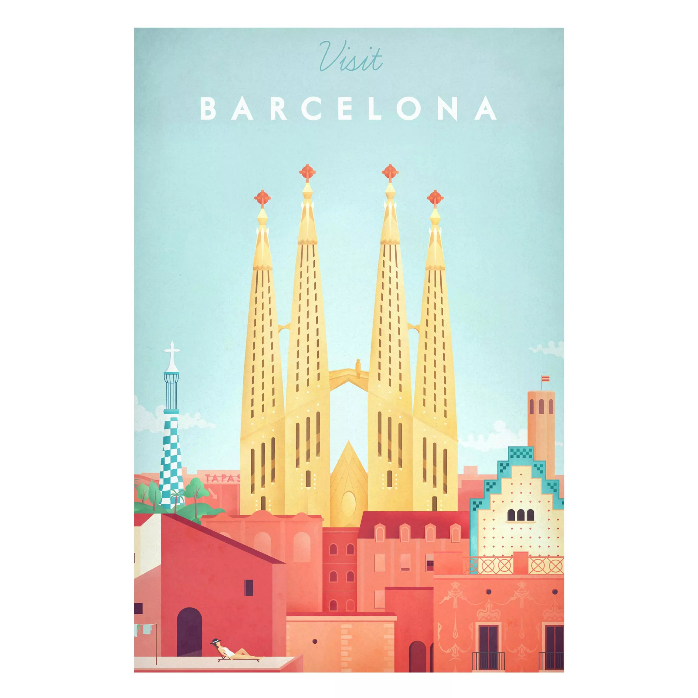 Magnettafel - Hochformat 2:3 Reiseposter - Barcelona günstig online kaufen