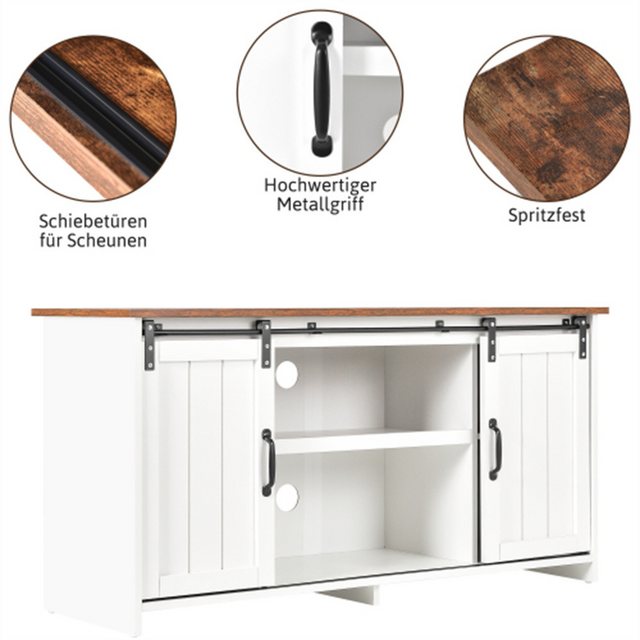 Mia&Coco TV-Schrank TV-Ständer & Sideboard im Industrie-Design - Mit 2 Schi günstig online kaufen