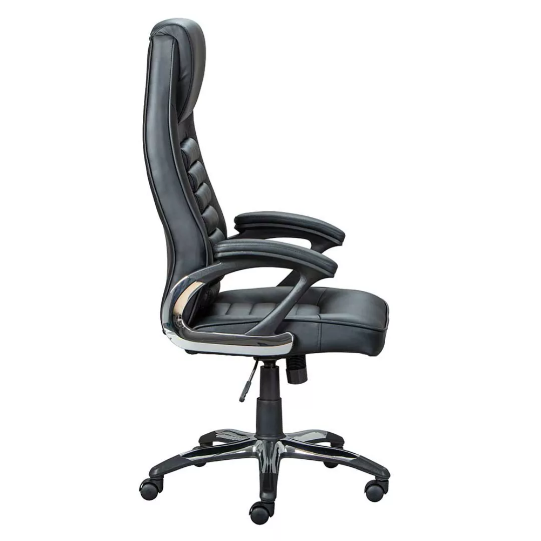 Chef Sessel schwarzer Kunstlederbezug höhenverstellbarem Sitz günstig online kaufen