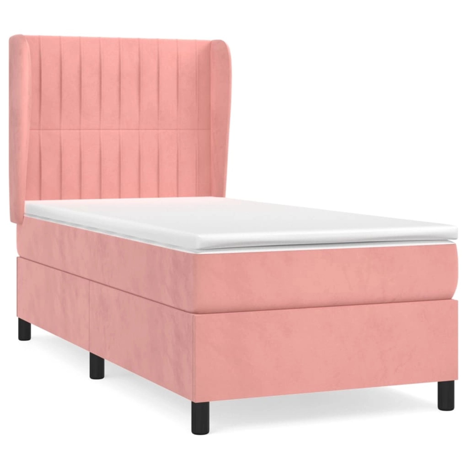 vidaXL Boxspringbett Boxspringbett mit Matratze Rosa 80x200 cm Samt Bett Be günstig online kaufen