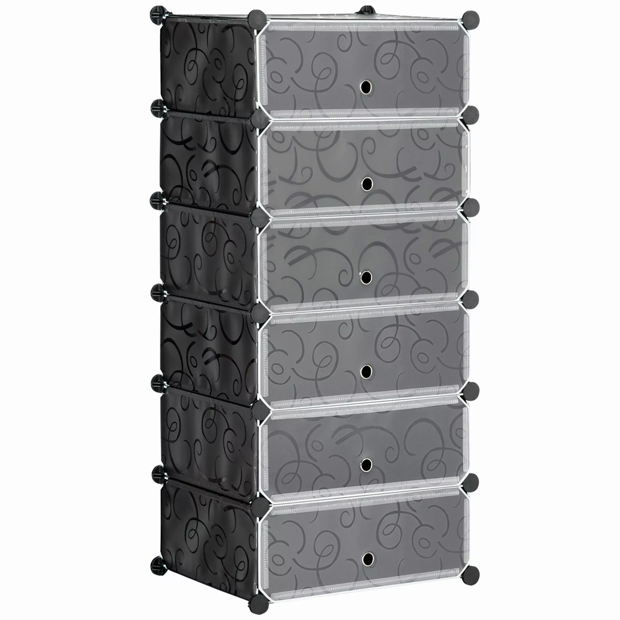HOMCOM Schuhregal Modulares Regalsystem für 6 günstig online kaufen