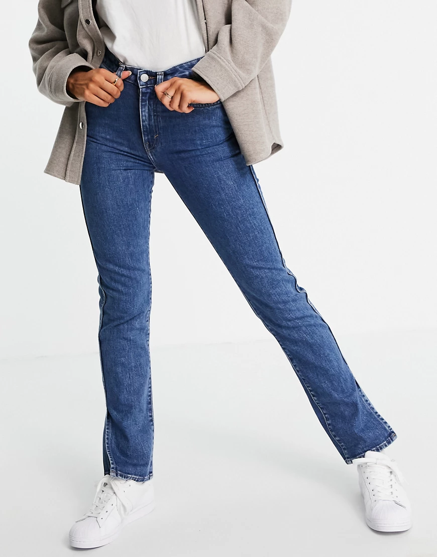 Weekday – Case Split – Jeans in Standard-Blau günstig online kaufen