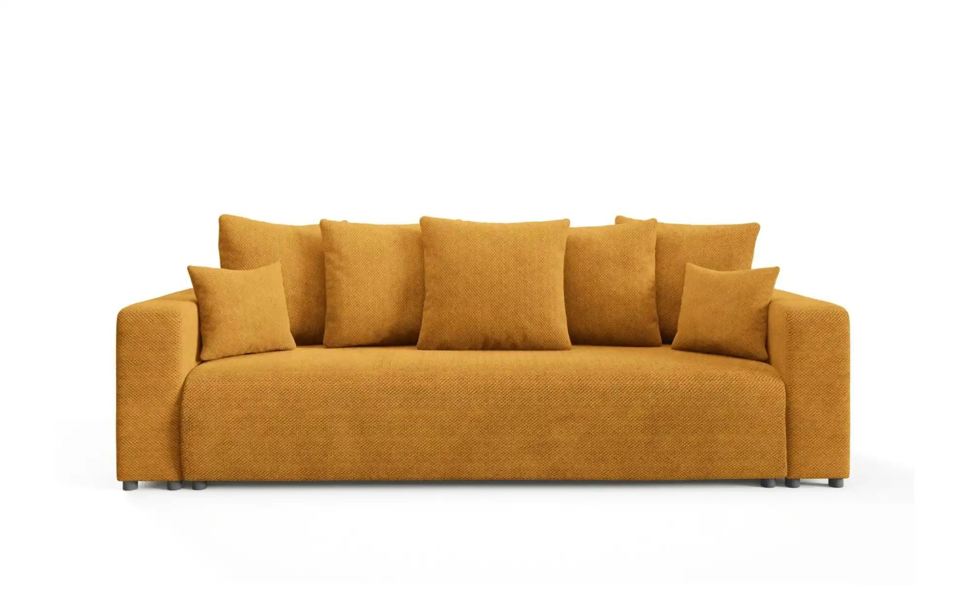 Schlafsofa mit Bettkasten Evora ¦ gelb ¦ Maße (cm): B: 247 H: 88 Polstermöb günstig online kaufen