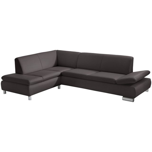 58 aufm Kessel Sofa mit Ottomane links Kaye Bezug Kunstleder Metallfuß verc günstig online kaufen