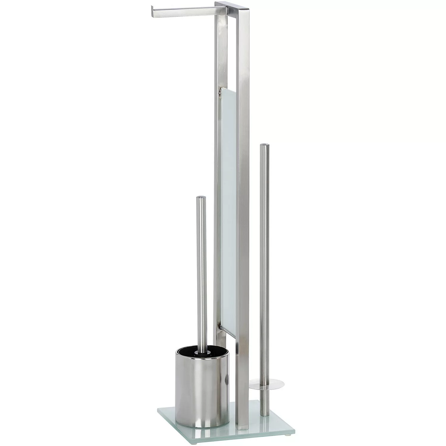 Wenko Stand WC-Garnitur Rivalta Silber Matt 70 cm x 18 cm x 20 cm günstig online kaufen