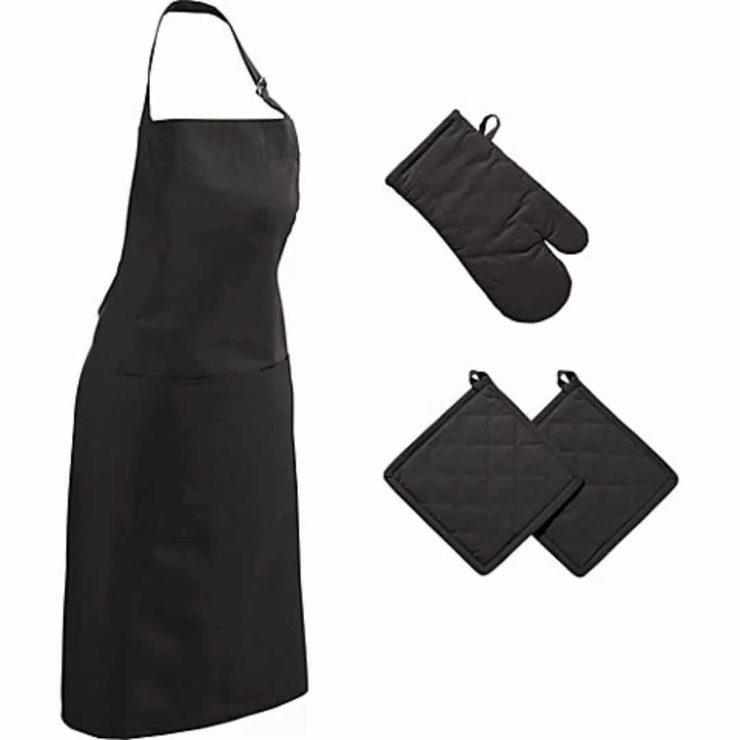 REDBEST Kochschürze Küchen-Set "Seattle" 4-tlg., Uni günstig online kaufen