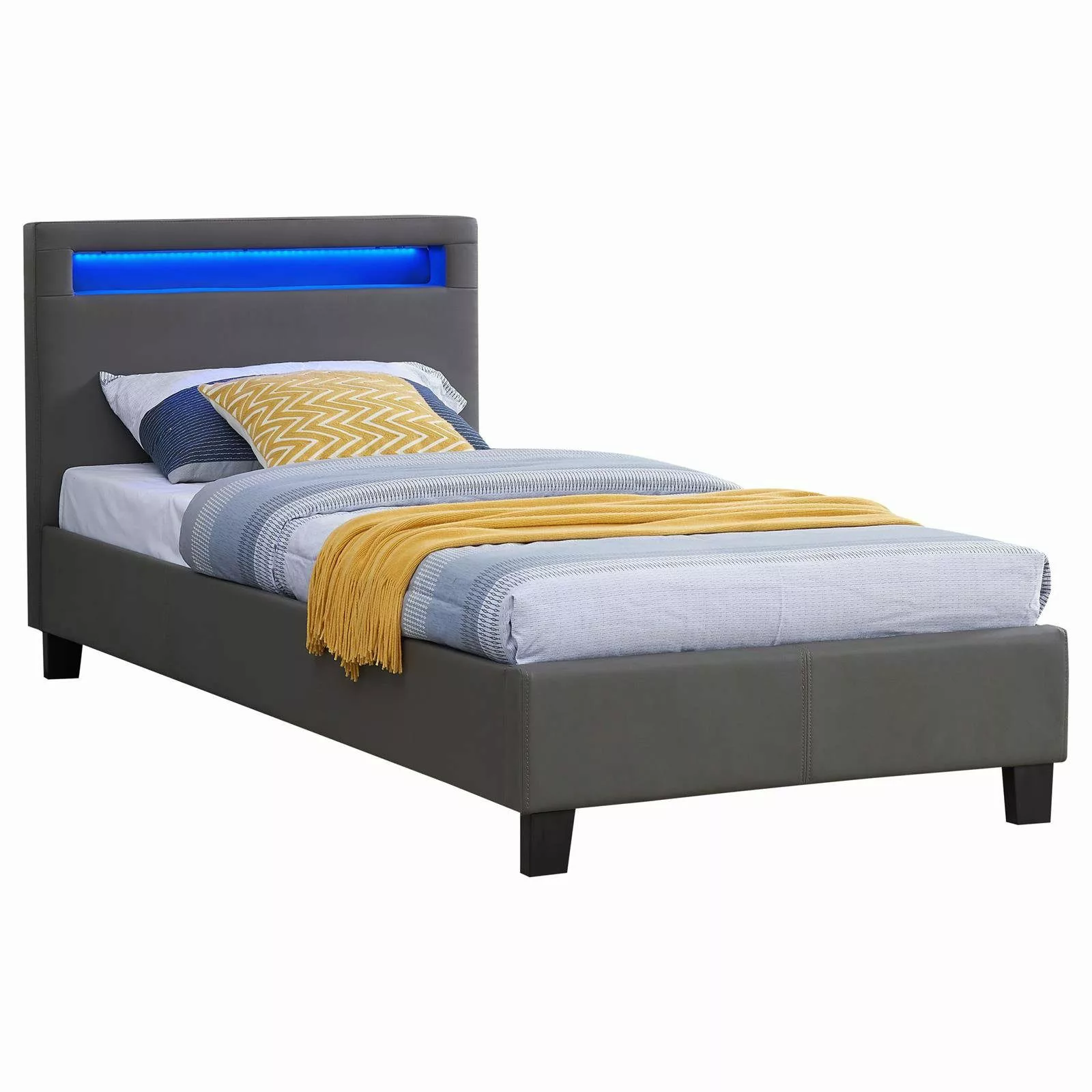 CARO-Möbel Polsterbett MANDALAY, LED Bett 90 günstig online kaufen