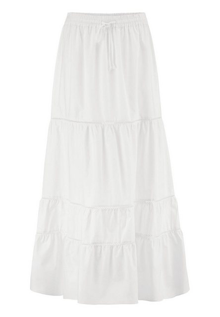 Hessnatur Midirock Maxi Relaxed aus reiner Bio-Baumwolle (1-tlg) günstig online kaufen