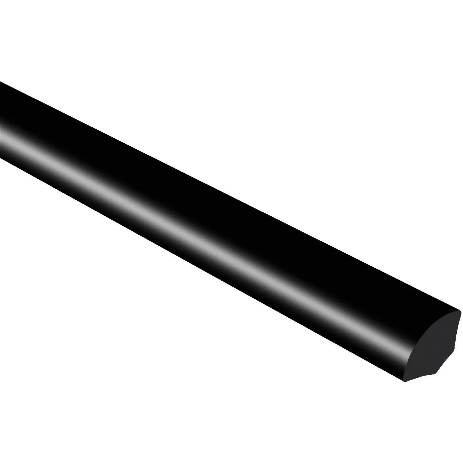 Viertelstab Kunststoff Schwarz 14 mm x 14 mm x 2500 mm günstig online kaufen