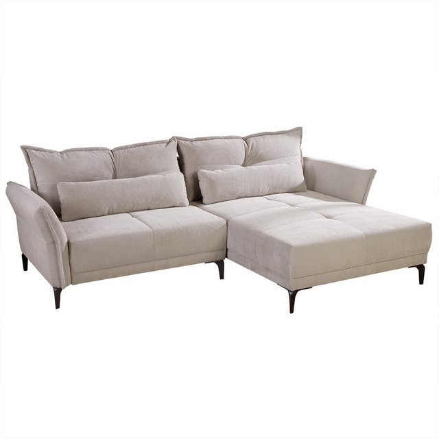 riess-ambiente Ecksofa DESIGNO 250cm beige / schwarz, Einzelartikel 1 Teile günstig online kaufen