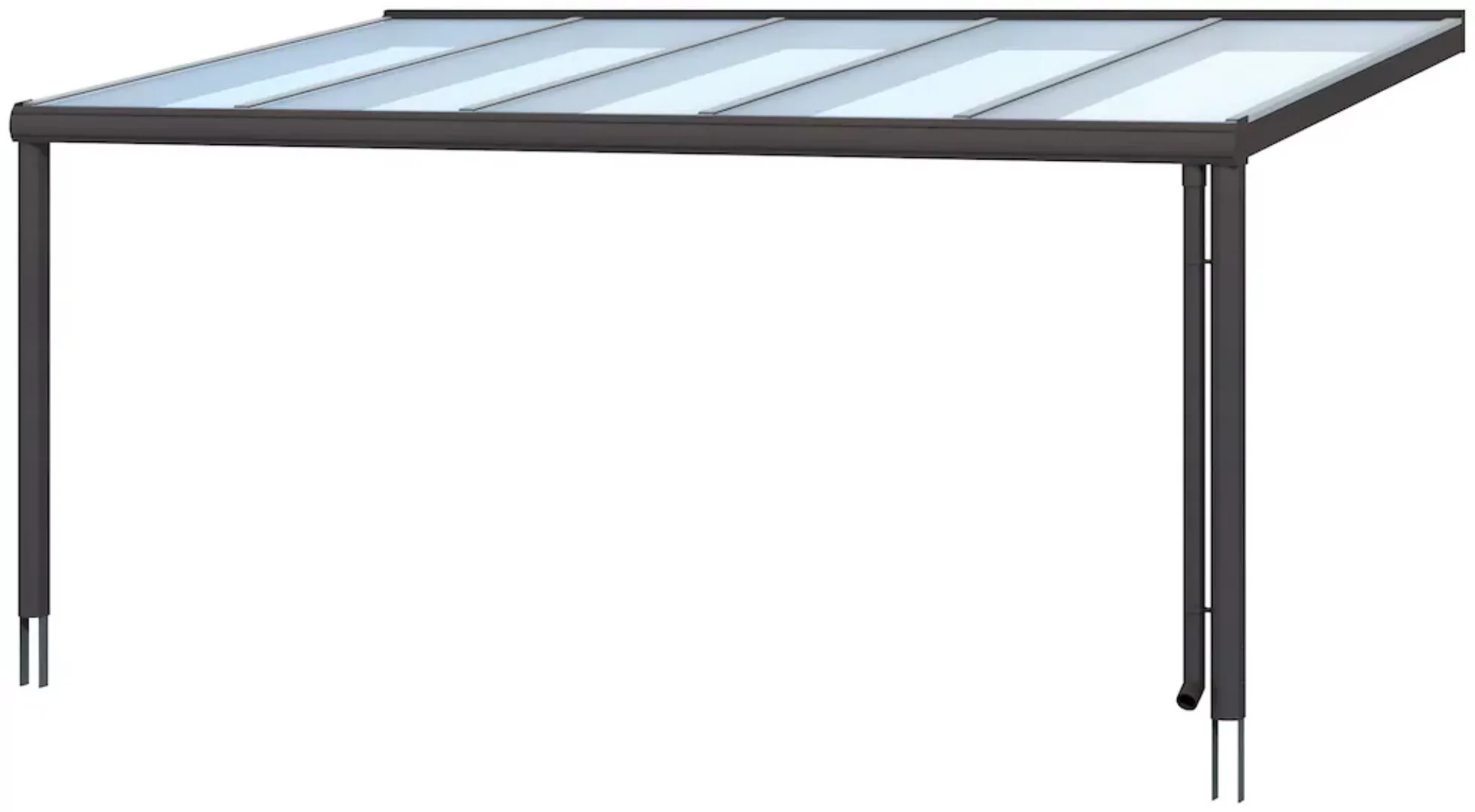 Terrassenüberdachung Genua 541 x 357 cm Aluminium Anthrazit günstig online kaufen